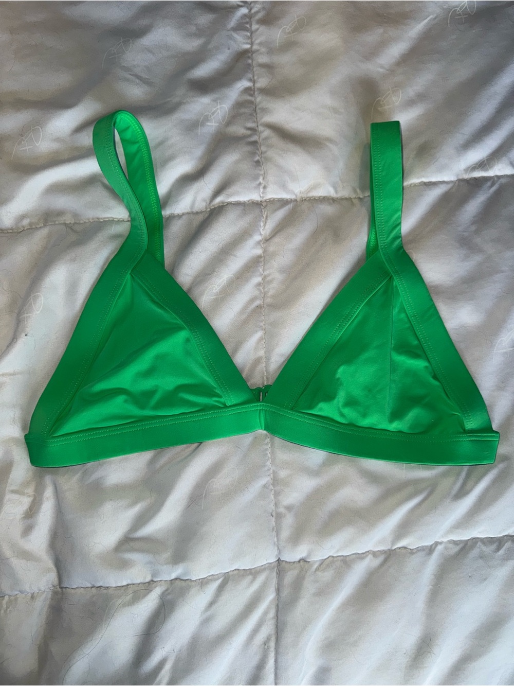 ONEONE Swim Green Triangle Swim Top - Women